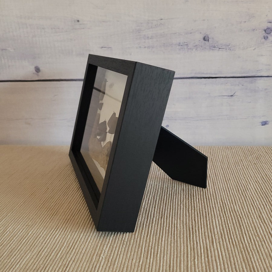 Marco profundidad color negro. 13x 18cm. Detalle lateral.