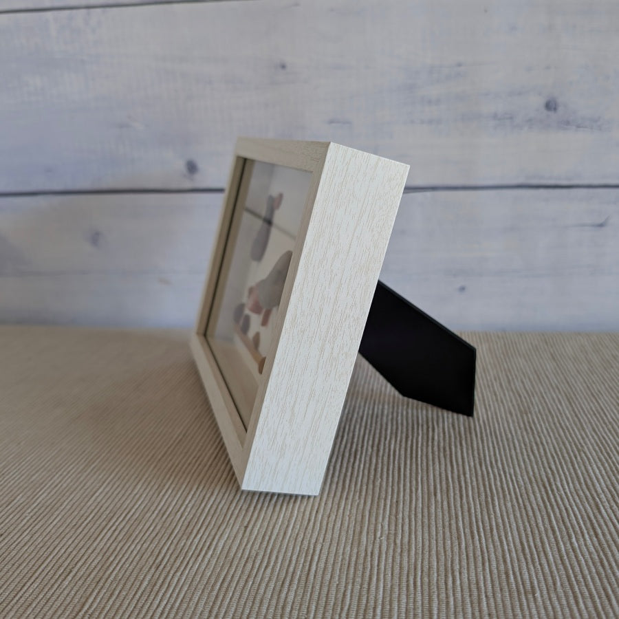 Marco profundidad color blanco. 13x 18cm. Detalle lateral.